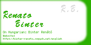 renato binter business card