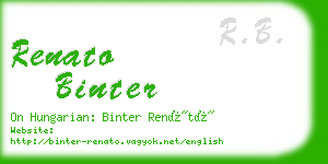 renato binter business card